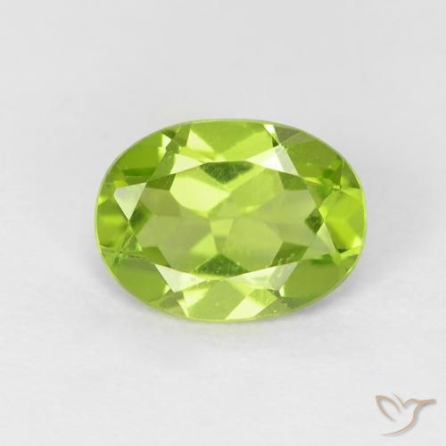 1.14ct Natural Verde vivo Peridoto, Ovalada, VVS-VS