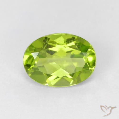 1.32ct Natural Verde vivo Peridoto, Ovalada, VVS-VS