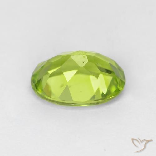 Peridoto Verde vivo natural de 1.32 ct, Ovalada, VVS-VS