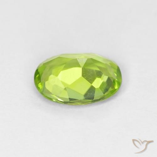 Peridoto Verde amarillento natural de 1.15 ct, Ovalada, VVS-VS