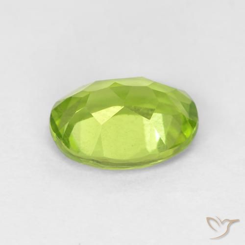 Peridoto Verde amarillento natural de 1.38 ct, Ovalada, VVS-VS