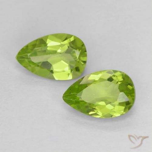 0.96ctw Natural Verde vivo Peridoto, En forma de pera, VS