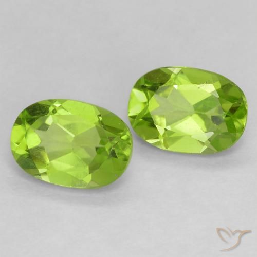 1.78ctw Natural Verde medio Peridoto, Ovalada, VS