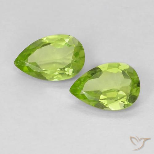 0.74ctw Natural Verde medio Peridoto, En forma de pera, VS