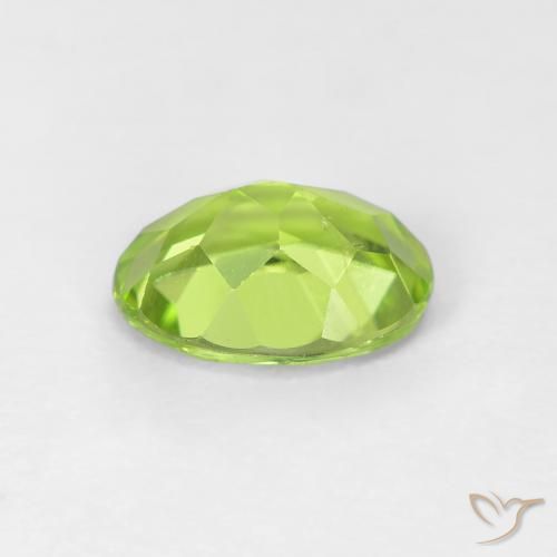 Peridoto Verde vivo natural de 1.23 ct, Ovalada, VS