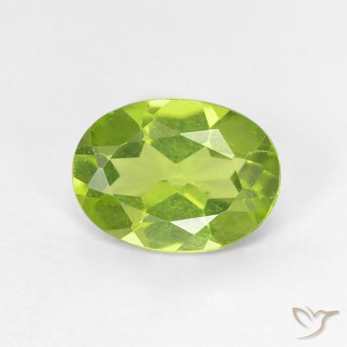 1.15ct Natural Verde amarillento Peridoto, Ovalada, VS