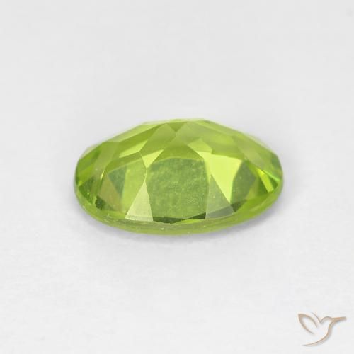 Peridoto Verde amarillento natural de 1.15 ct, Ovalada, VS