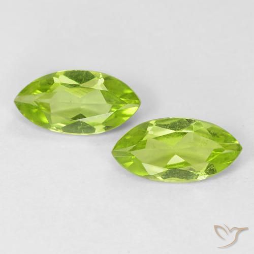 1.10ctw Natural Verde medio Peridoto, Marquesa, VS