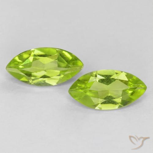 1.13ctw Natural Verde medio Peridoto, Marquesa, VS