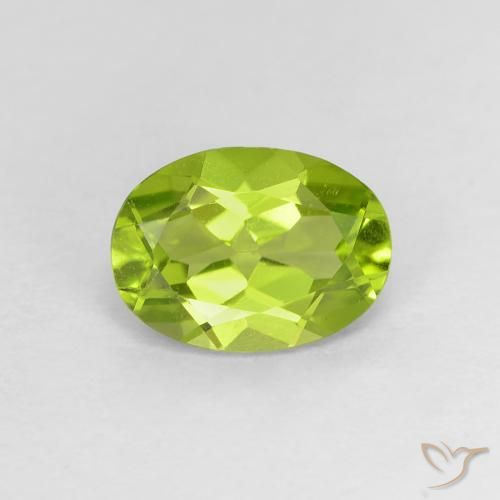 1.14ct Natural Verde vivo Peridoto, Ovalada, VVS-VS