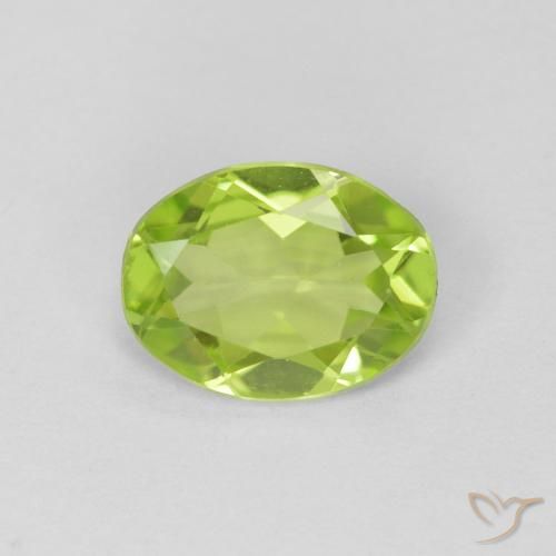1.02ct Natural Verde medio Peridoto, Ovalada, VS