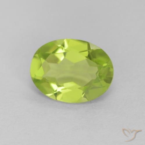 1.16ct Natural Verde vivo Peridoto, Ovalada, VS