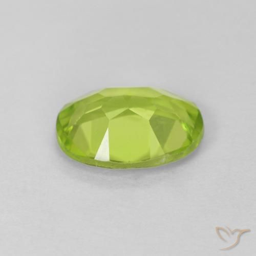 Peridoto Verde vivo natural de 1.16 ct, Ovalada, VS