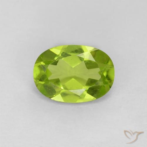 0.83ct Natural Verde vivo Peridoto, Ovalada, VVS-VS