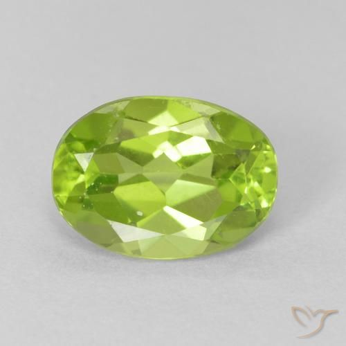 1.23ct Natural Verde claro Peridoto, Ovalada, VVS-VS