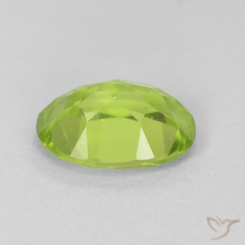 Peridoto Verde claro natural de 1.23 ct, Ovalada, VVS-VS