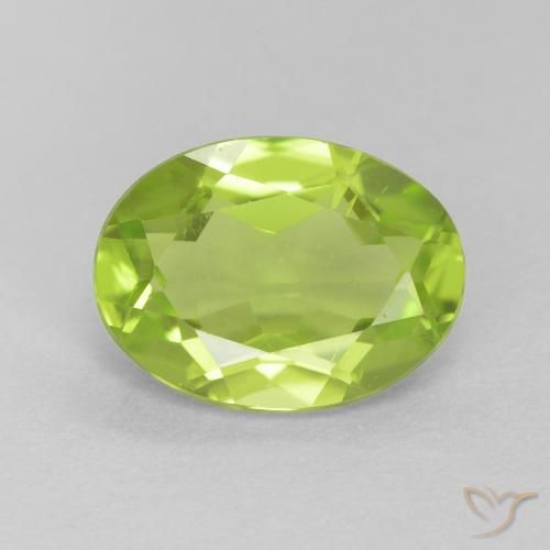 1.28ct Natural Verde claro Peridoto, Ovalada, VS
