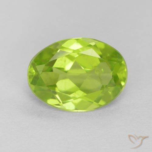 1.13ct Natural Verde claro Peridoto, Ovalada, VS