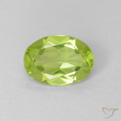 0.73ct Natural Verde claro Peridoto, Ovalada, VS