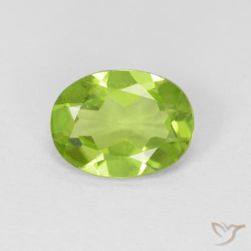 1.19ct Natural Verde vivo Peridoto, Ovalada, VVS-VS