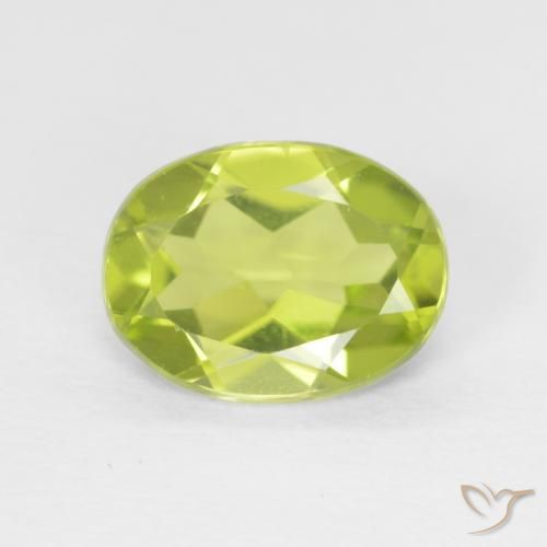 1.18ct Natural Verde amarillento Peridoto, Ovalada, VVS-VS