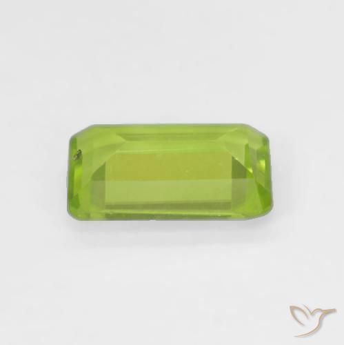 Peridoto Verde claro natural de 0.87 ct, Corte Octágono / Esmeralda, VS