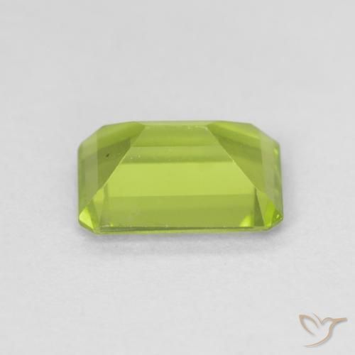 Peridoto Verde claro natural de 1.04 ct, Corte Octágono / Esmeralda, VS