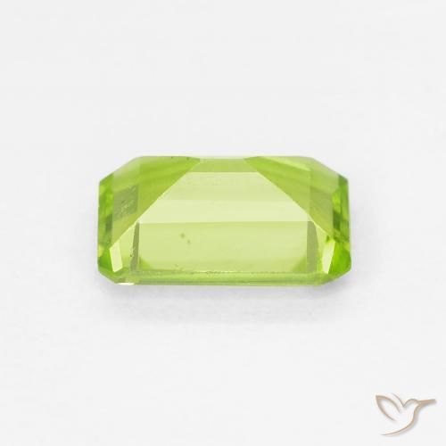 Peridoto Verde claro natural de 0.99 ct, Corte Octágono / Esmeralda, VVS-VS