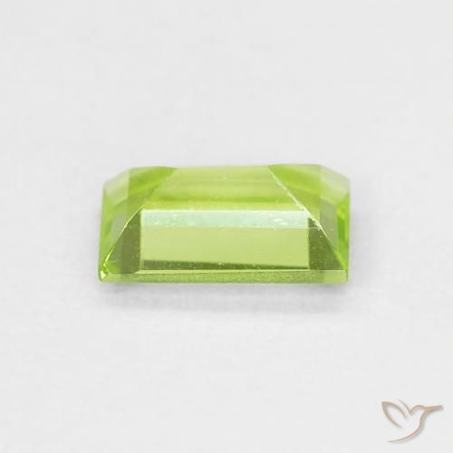 Peridoto Verde claro natural de 0.52 ct, Corte Baguette, VVS-VS