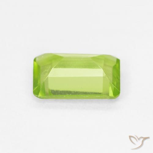 Peridoto Verde claro natural de 0.94 ct, Corte Octágono / Esmeralda, VVS-VS
