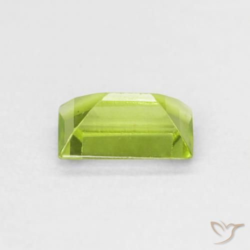 Peridoto Verde claro natural de 0.53 ct, Corte Baguette, VVS-VS