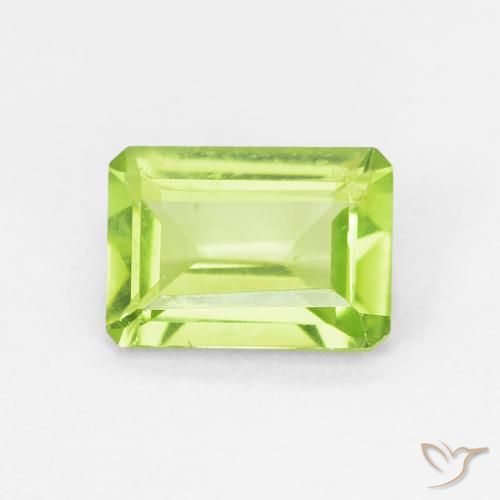 1.01ct Natural Verde claro Peridoto, corte esmeralda, VVS-VS