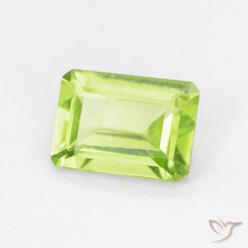 Peridoto Verde claro natural de 1.01 ct, Corte Octágono / Esmeralda, VVS-VS