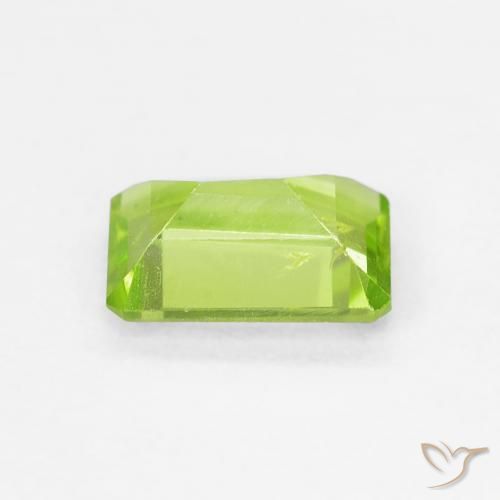 Peridoto Verde claro natural de 1.01 ct, Corte Octágono / Esmeralda, VVS-VS