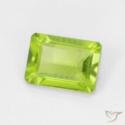 Peridoto Verde claro natural de 1.08 ct, Corte Octágono / Esmeralda, VVS-VS