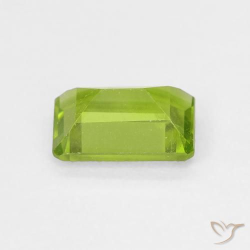 Peridoto Verde claro natural de 1.08 ct, Corte Octágono / Esmeralda, VVS-VS