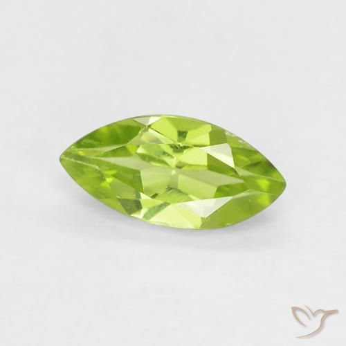 Peridoto Verde medio natural de 0.60 ct, Marquesa, VS