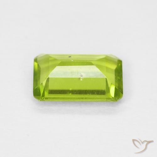 Peridoto Verde claro natural de 0.93 ct, Corte Octágono / Esmeralda, VS-SI