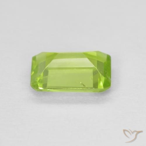 Peridoto Verde claro natural de 0.95 ct, Corte Octágono / Esmeralda, VS