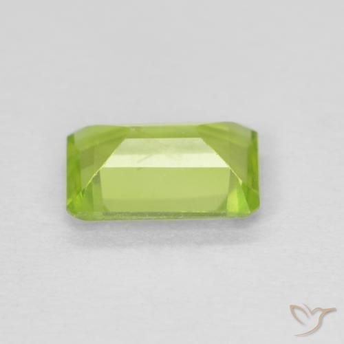 Peridoto Verde claro natural de 0.91 ct, Corte Octágono / Esmeralda, VS