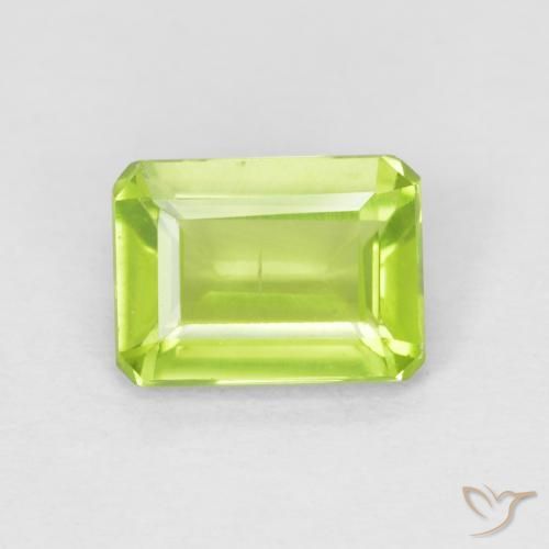1.04ct Natural Verde claro Peridoto, corte esmeralda, VVS-VS