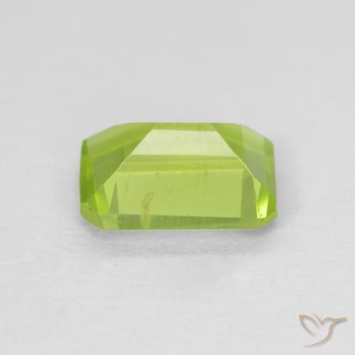 Peridoto Verde claro natural de 0.99 ct, Corte Octágono / Esmeralda, VS