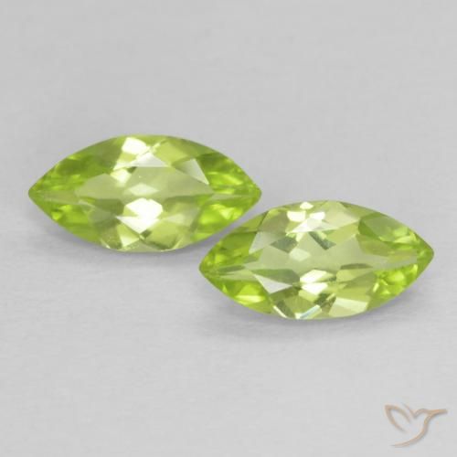 0.70ctw Natural Verde vivo Peridoto, Marquesa, VS