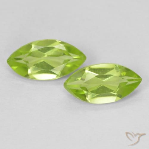1.10ctw Natural Verde claro Peridoto, Marquesa, VVS
