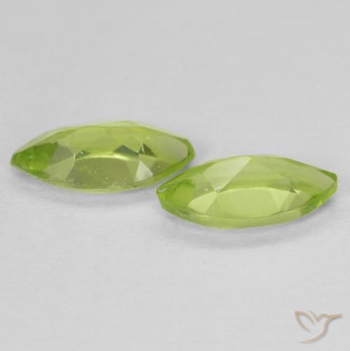 Gemas de Peridoto Verde claro natural de 1.10 ct, Marquesa, VVS