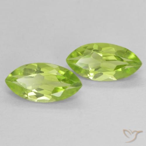 1.24ctw Natural Verde amarillento Peridoto, Marquesa, VVS-VS