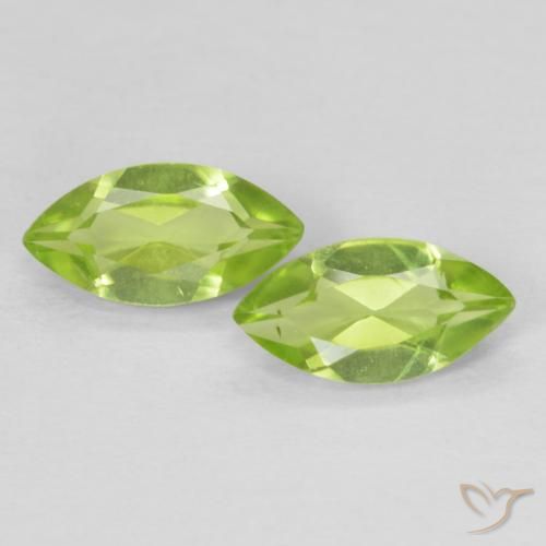 1.23ctw Natural Verde amarillento intenso Peridoto, Marquesa, VVS
