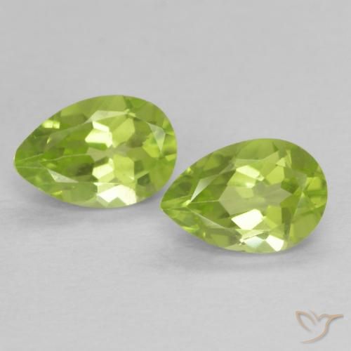 0.91ctw Natural Verde vivo Peridoto, En forma de pera, VVS-VS