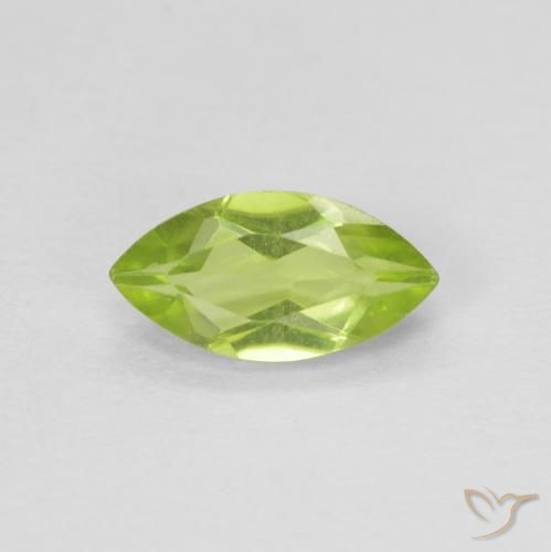 0.69ct Natural Verde medio Peridoto, Marquesa, VVS