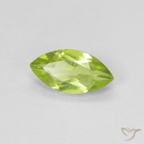 Peridoto Verde medio natural de 0.69 ct, Marquesa, VVS